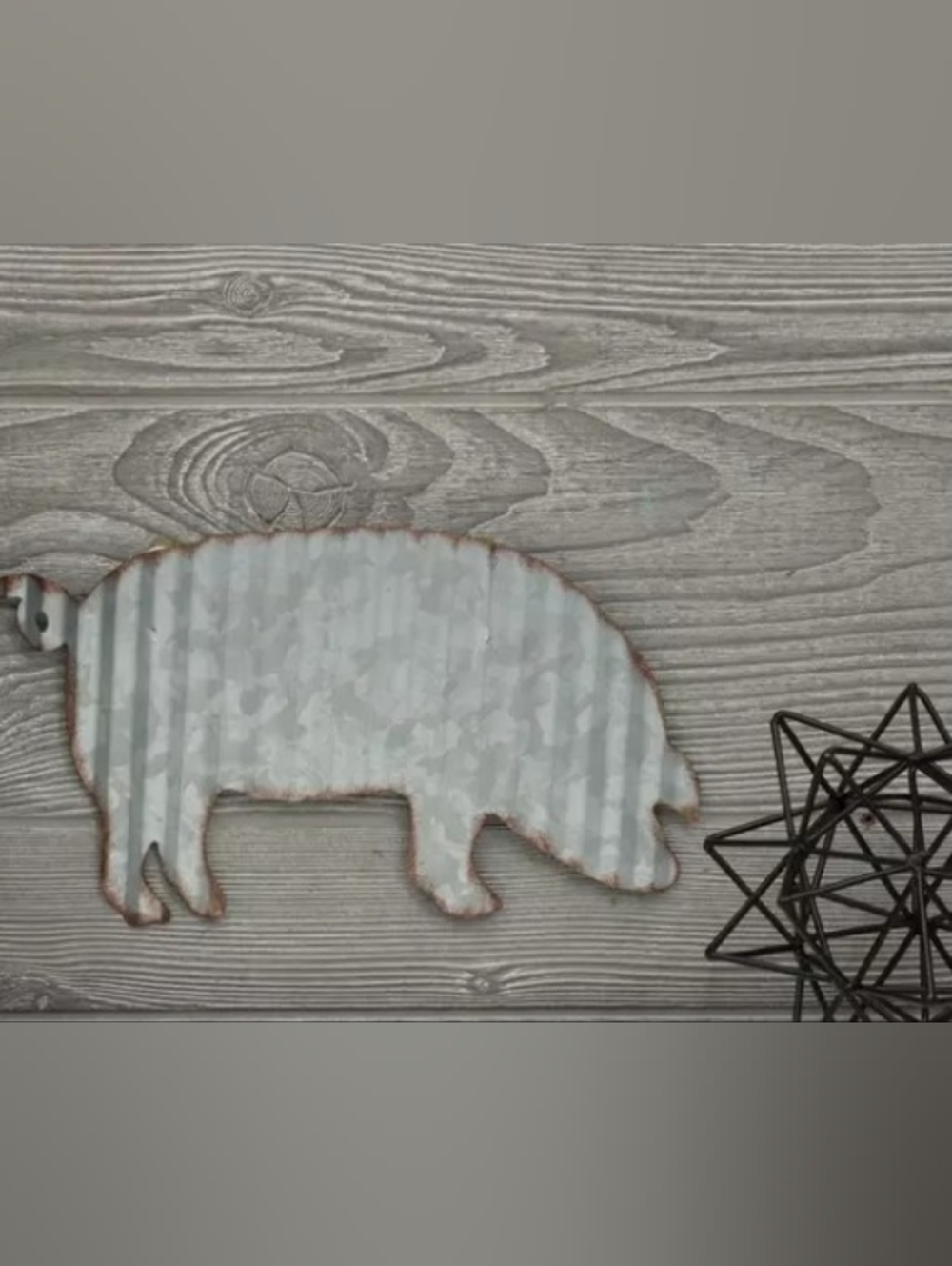 Rustic ~ Corrugated 'Pig' - Metal Wall Decor